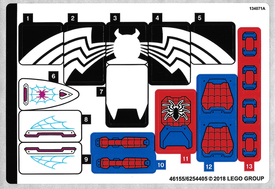 LEGO® stickervel set 76115-1 Spider Mech vs. Venom