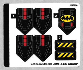 LEGO® stickervel set 76116-1 Batman Batsub and the Underwater Clash