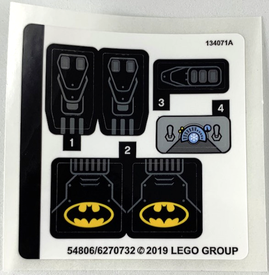 LEGO® stickervel set 76118-1 Mr. Freeze Batcycle Battle