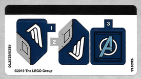 LEGO® stickervel set 76123-1 Captain America: Outriders Attack