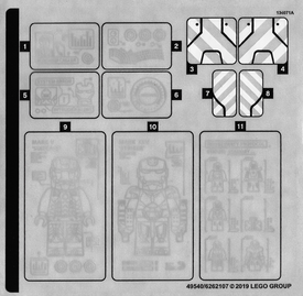 LEGO® stickervel set 76125-1 Iron Man Hall of Armor