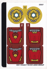 LEGO® stickervel set 76140-1 Iron Man Mech