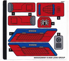 LEGO® stickervel set 76150-1 Spiderjet vs. Venom Mech