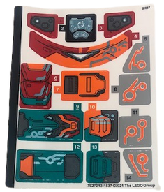 LEGO® stickervel set 76194-1 Tony Stark's Sakaarian Iron Man