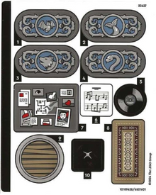 LEGO® stickervel set 76781-1 Wednesday & Enid's Dorm Room, vel 1