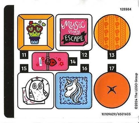 LEGO® stickervel set 76781-1 Wednesday & Enid's Dorm Room, vel 2