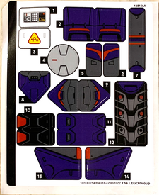 LEGO® stickervel set 76831-1 Zurg Battle