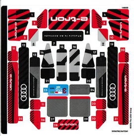LEGO® stickervel set 76921-1 Audi S1 e-tron quattro Race Car