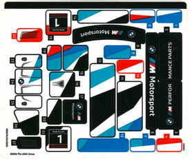 LEGO® stickervel set 76922-1 BMW M4 GT3 & BMW M Hybrid V8 Race Cars, vel 1