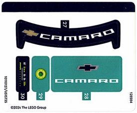 LEGO® stickervel set 76935-1 NASCAR Next Gen Chevrolet Camaro ZL1, vel 2