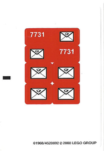Plaatje in Gallery viewer laden, LEGO® stickervel set 7731-1 Mail Van