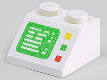 Plaatje in Gallery viewer laden, LEGO® los onderdeel Dakpan met Motief in kleur Wit 3039p23