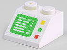 LEGO® los onderdeel Dakpan met Motief in kleur Wit 3039p23
