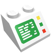 Plaatje in Gallery viewer laden, LEGO® los onderdeel Dakpan met Motief in kleur Wit 3039p23