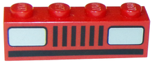 Plaatje in Gallery viewer laden, LEGO® los onderdeel Steen met Motief in kleur Rood 3010p08