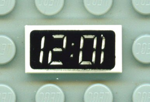 LEGO® los onderdeel Tegel met Motief in kleur Wit 3069px5