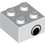 Plaatje in Gallery viewer laden, LEGO® los onderdeel Steen met Motief in kleur Wit 3003pe2