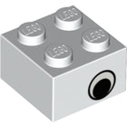 LEGO® los onderdeel Steen met Motief in kleur Wit 3003pe2