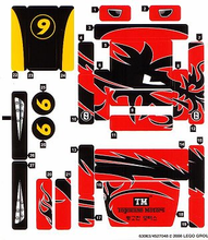 Plaatje in Gallery viewer laden, LEGO® stickervel set 8159-1 Racer X &amp; Taejo Togokhan