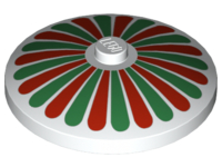 LEGO® los onderdeel Schaal met Motief in kleur Wit 3960p01