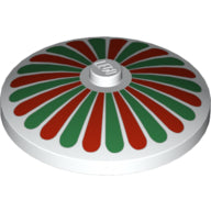 LEGO® los onderdeel Schaal met Motief in kleur Wit 3960p01