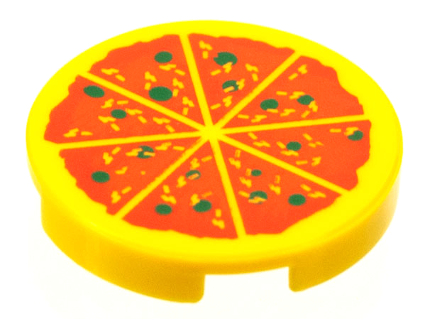 LEGO® los onderdeel Tegel Rond met Motief Geel 4150p02