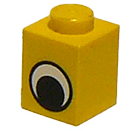 LEGO® los onderdeel Steen met Motief in kleur Geel 3005pe1