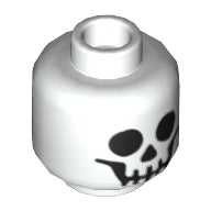 Plaatje in Gallery viewer laden, LEGO® los onderdeel Hoofd in kleur Wit 3626cpb0001