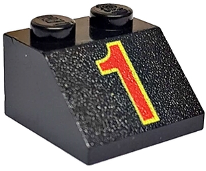 LEGO® los onderdeel Dakpan met Motief Zwart 3039pb008