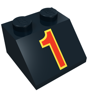 LEGO® los onderdeel Dakpan met Motief Zwart 3039pb008