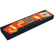 Plaatje in Gallery viewer laden, LEGO® los onderdeel Tegel met Motief in kleur Zwart 2431px1
