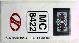 LEGO® stickervel set 8422-1 Circuit Shock Racer / V-Twin Super Bike