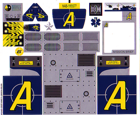 LEGO® stickervel set 8635-1 Mission 6: Mobile Command Center, vel 1