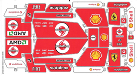 LEGO® stickervel set 8674-1 Ferrari F1 Racer 1:8