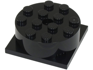 LEGO® los onderdeel Draaischijf in kleur Zwart 87081c01
