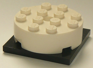 LEGO® los onderdeel Draaischijf in kleur Wit 87081c01