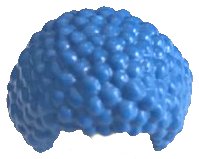 LEGO® los onderdeel Haar in kleur Blauw 87995