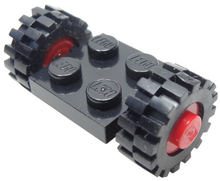Plaatje in Gallery viewer laden, LEGO® los onderdeel Samengesteld Wiel Zwart 122c01assy2