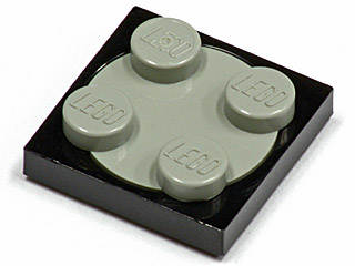 LEGO® los onderdeel Draaischijf in kleur Zwart 3680c01