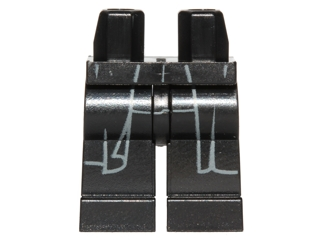 LEGO® los onderdeel Benen met Motief Zwart 970c00pb0457