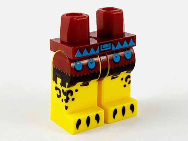 LEGO® los onderdeel Benen met Motief Donkerrood 970c03pb40