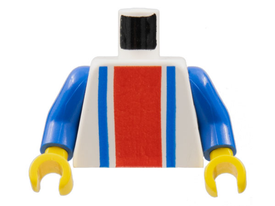 LEGO® los onderdeel Lijf met Motief in kleur Wit 973p01c01
