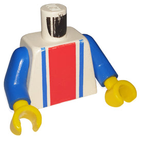 LEGO® los onderdeel Lijf met Motief in kleur Wit 973p01c01