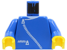 LEGO® los onderdeel Lijf met Motief in kleur Blauw 973p0ac01