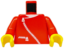Plaatje in Gallery viewer laden, LEGO® los onderdeel Lijf met Motief in kleur Rood 973p0ac04