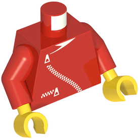 LEGO® los onderdeel Lijf met Motief in kleur Rood 973p0ac04