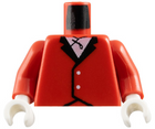 LEGO® los onderdeel Lijf met Motief in kleur Rood 973p12c01