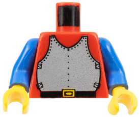 LEGO® los onderdeel Lijf met Motief in kleur Rood 973p40c03