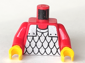 LEGO® los onderdeel Lijf met Motief in kleur Rood 973p41c03