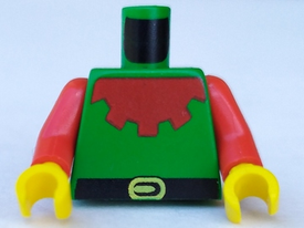 LEGO® los onderdeel Lijf met Motief in kleur Groen 973p48c01